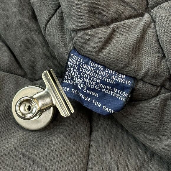 Vintage Members Only Jacket Mens Medium Blue Field Barn Chore Coat Quilt Lined - Picture 6 of 16